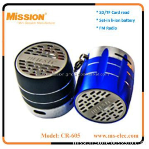 Portable Multi-function Srereo Mini Drum Speaker with FM and card read